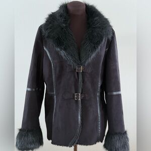 Donna Salyers Fabulous Furs Suede-Feel Faux Fur Coat
Size M